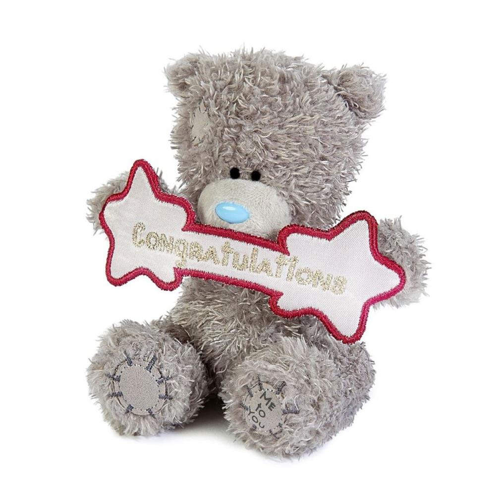 4" Congratulations Banner Me to You Bear Extra Image 1
